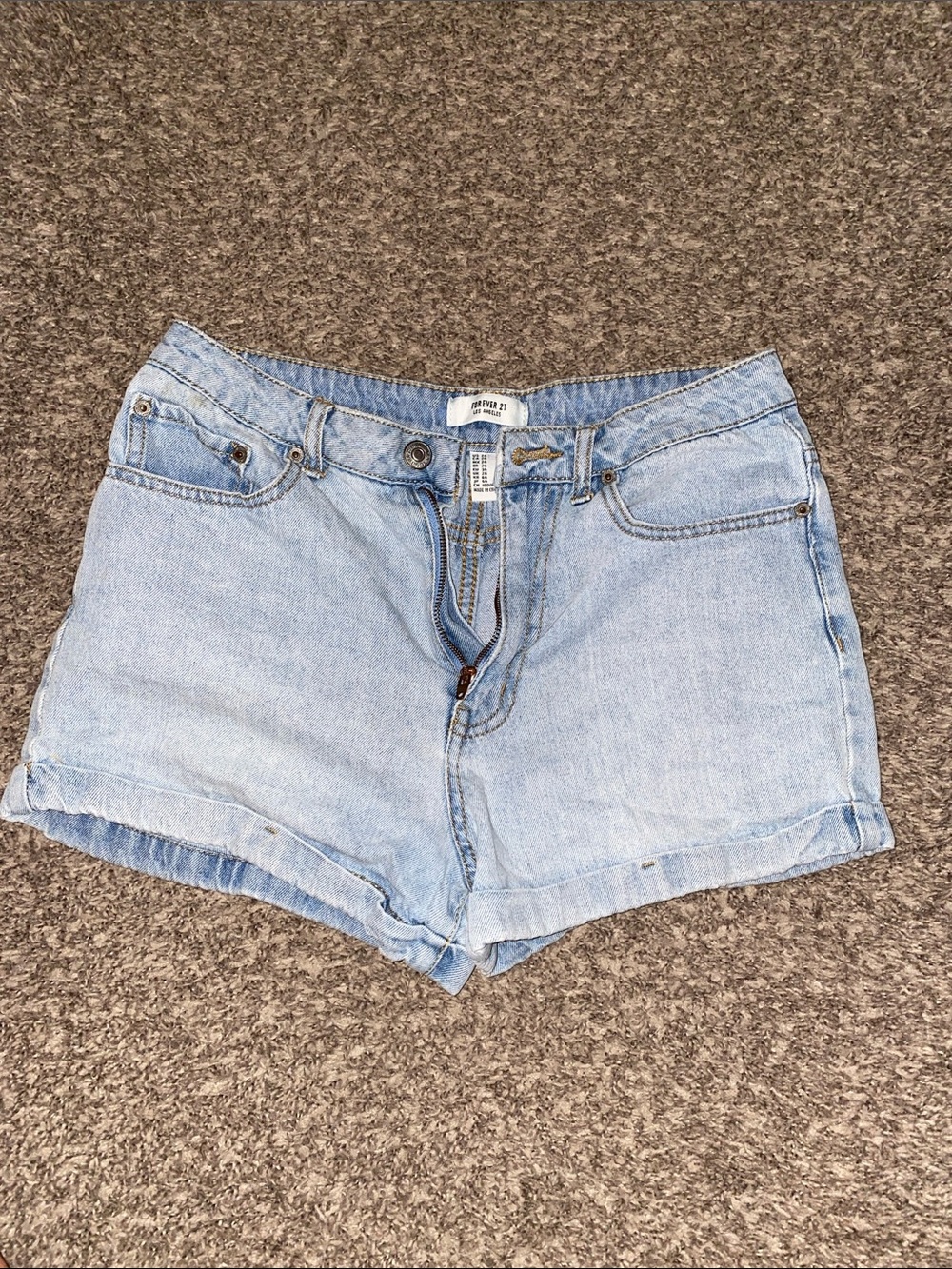 Forever 21 Light Wash Denim Shorts